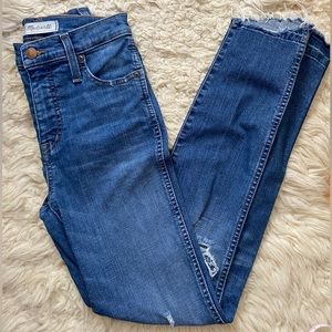 Madewell 10” High-Rise Skinny jeans Drop Hem size 24